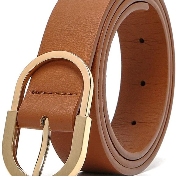 Womens Belts for Jeans Faux Leather Strap